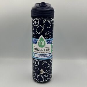 TAL Stainless Steel Ranger Water Bottle Easy Sip Straw 26 fl oz - Sports Print